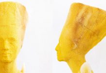 60.000 μέλισσες βοήθησαν ώστε να δημιουργηθεί αυτή η πανέμορφη προτομή της Νεφερτίτης !